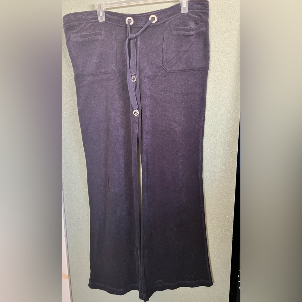Tory Burch Navy Terry Pants Size Large